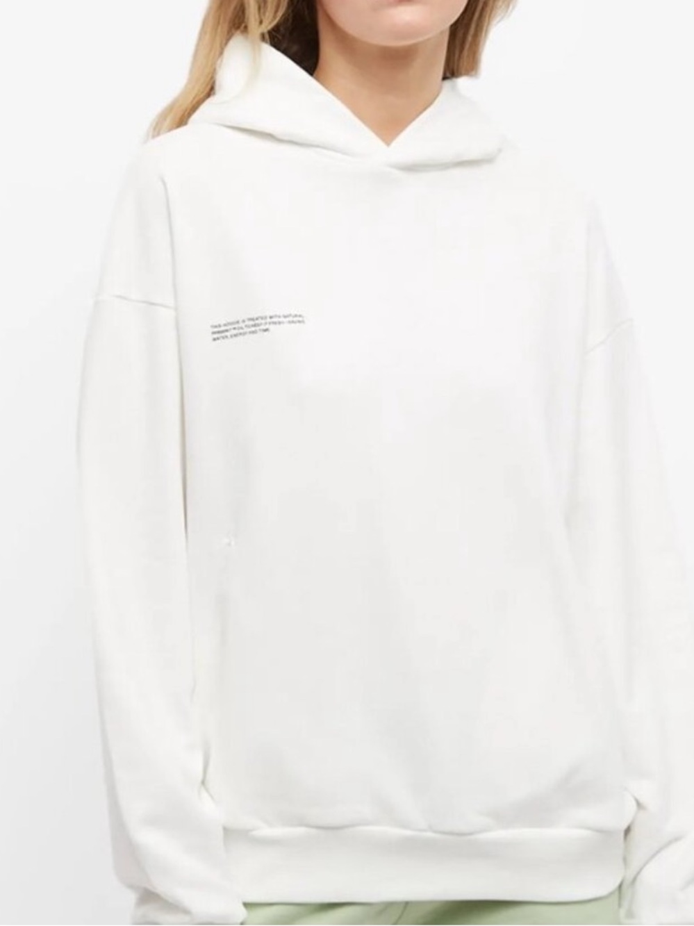 Pangaia White Oversized Women's Hoodie